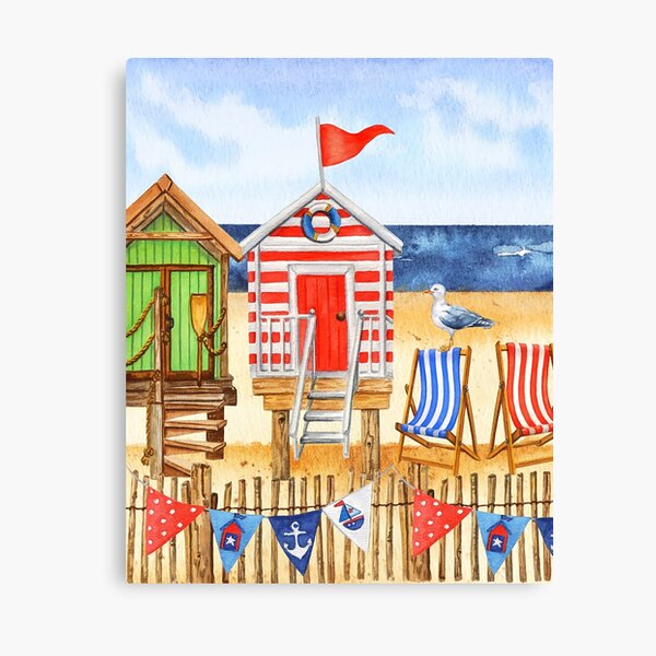 Item preview, British beach huts designed and sold by BelleDZ.