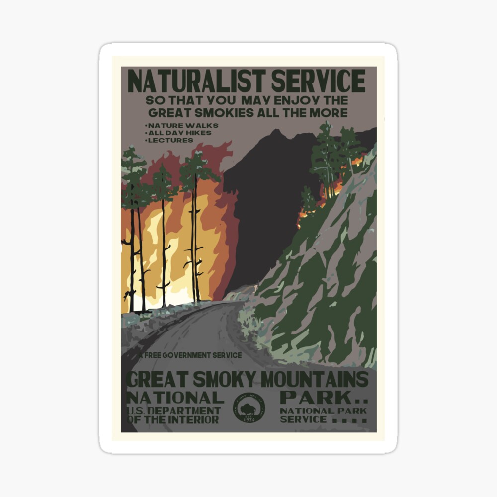 Great Smoky Mountains National Park Poster 2" X 3" Fridge Locker Magnet. 