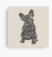 Polynesian French Bulldog Canvas Print
