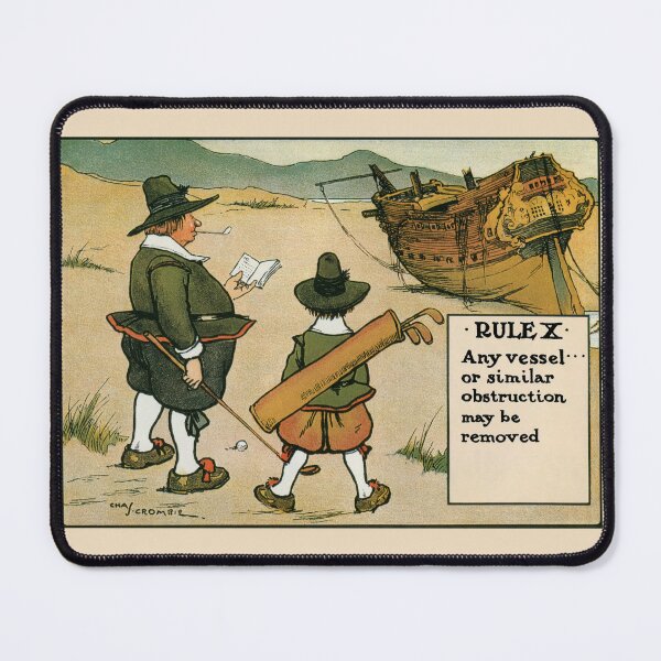 Item preview, Antique golf rule 10 cartoon designed and sold by aapshop.