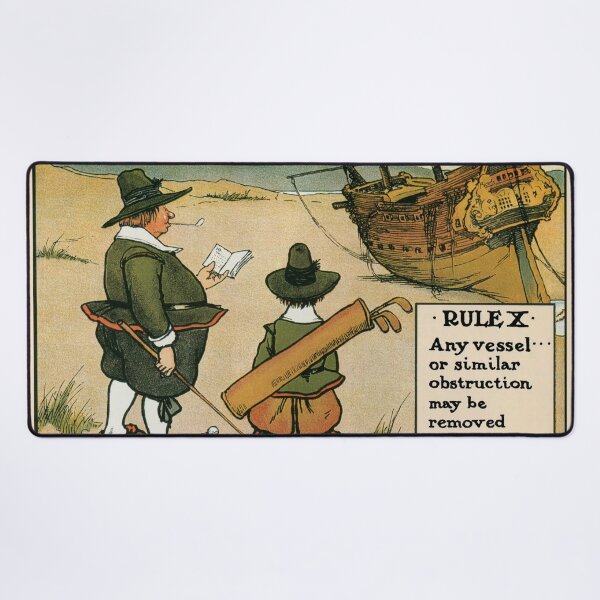 Item preview, Antique golf rule 10 cartoon designed and sold by aapshop.