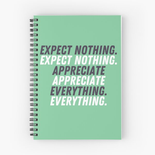 Item preview, Expect Nothing Appreciate Everything - Motivational meaningful quote - designed and sold by Amine-Creation.