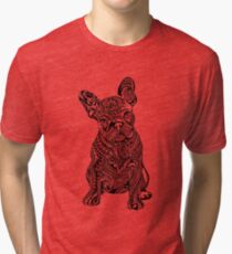 Polynesian French Bulldog Tri-blend T-Shirt