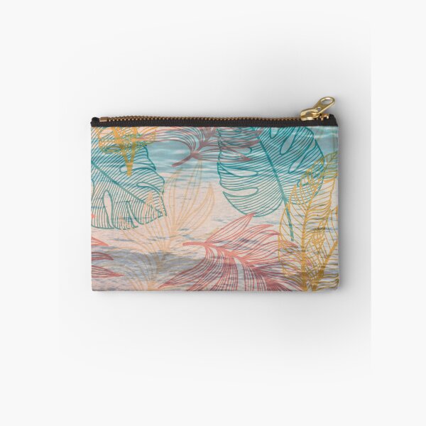 Item preview, pastel ocean with colorful leaf pattern designed and sold by Beeroclock.