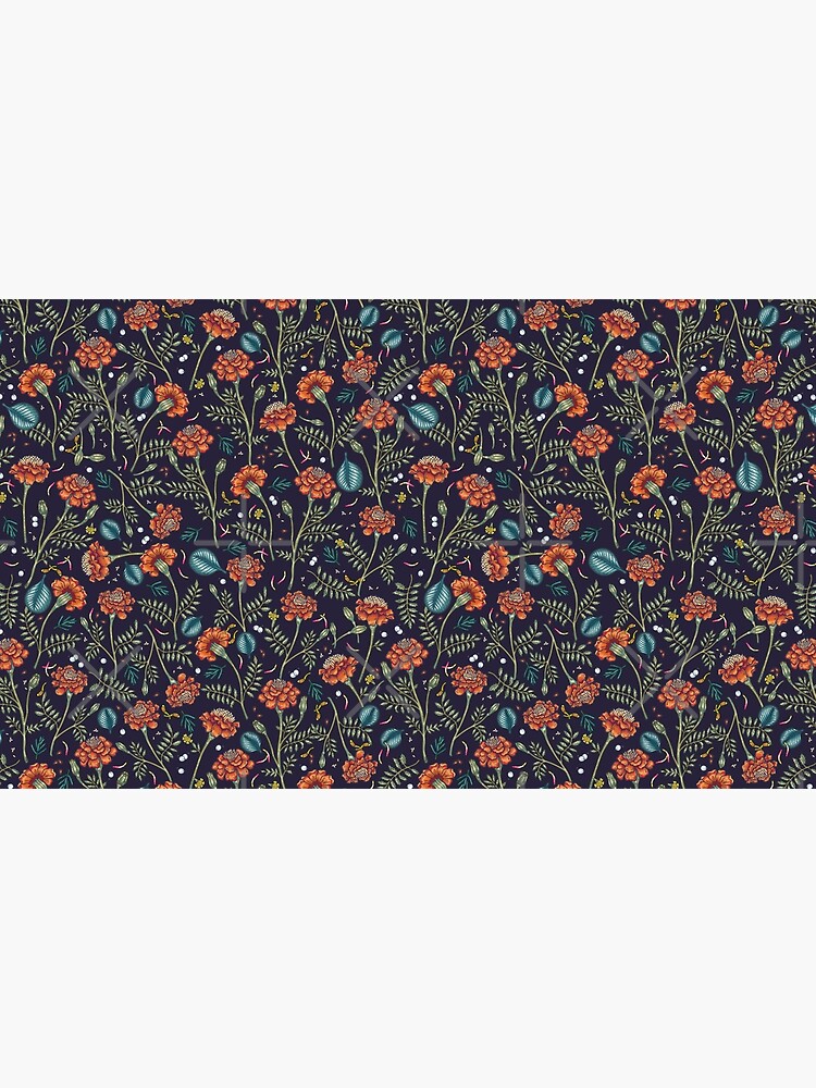 Thumbnail 6 of 6, Pet Bandana, French marigold meadow designed and sold by smalldrawing.