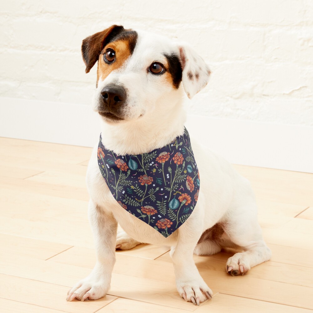 French marigold meadow Pet Bandana