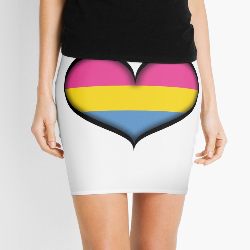 Pansexual Heart Mini Skirt