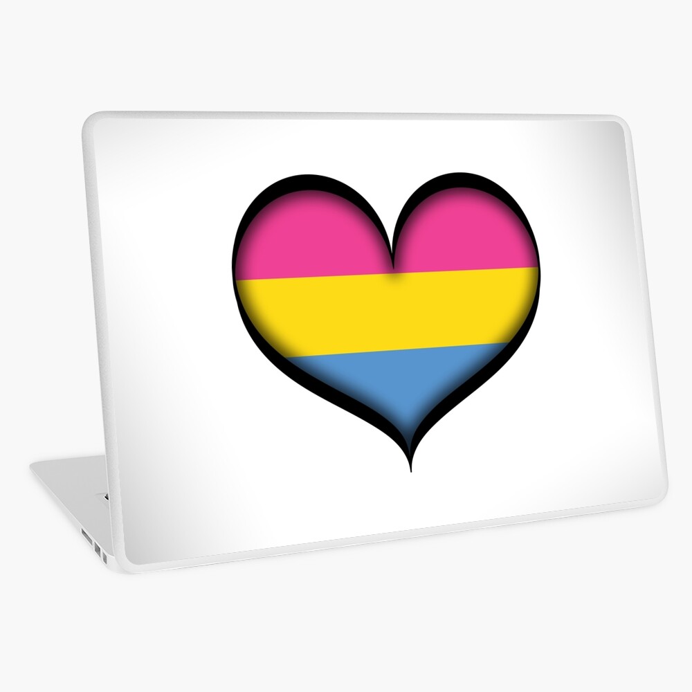 Pansexual Heart Laptop Skin