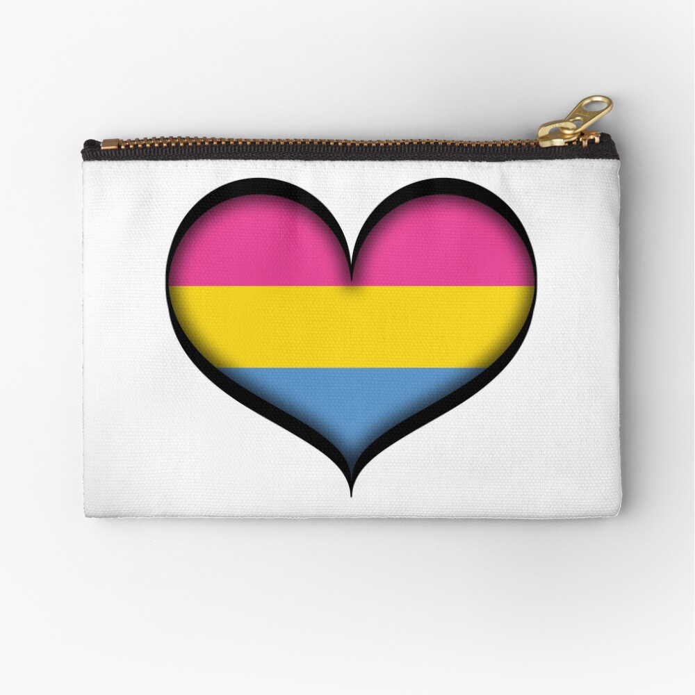 Pansexual Heart Zipper Pouch