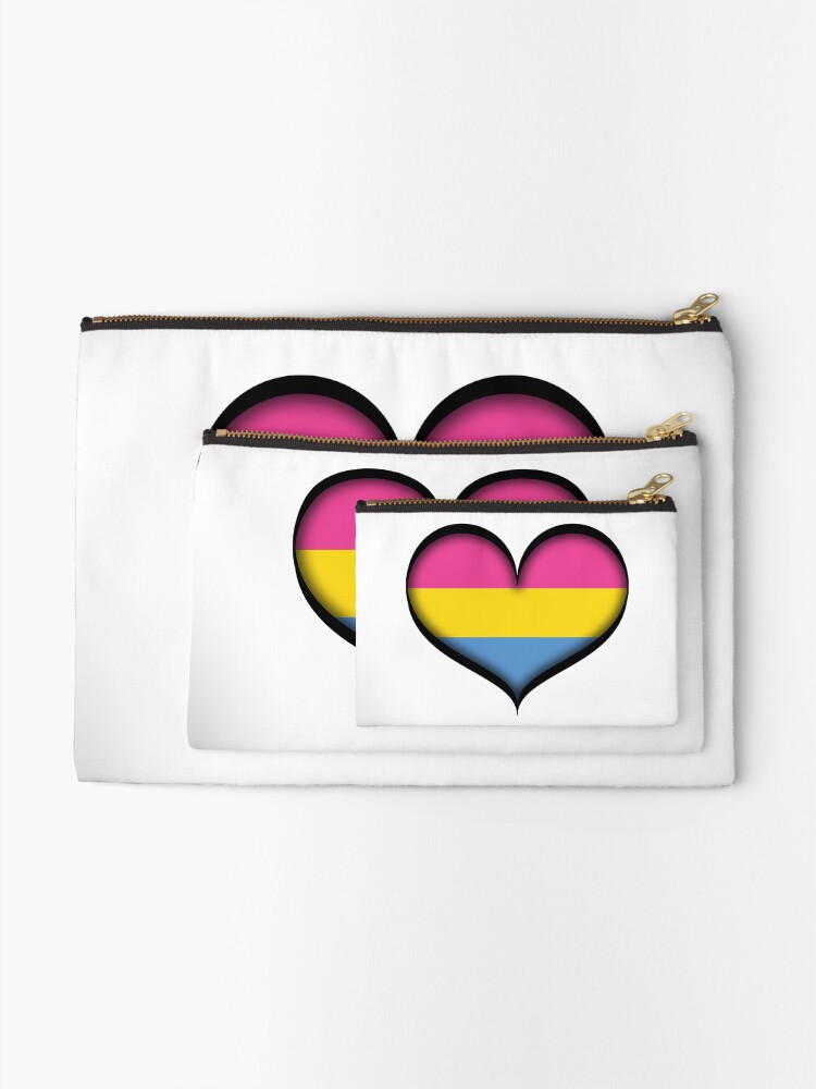 Alternate view of Pansexual Heart Zipper Pouch
