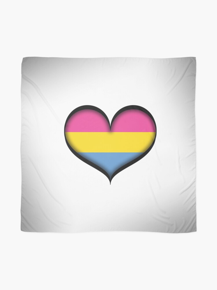 Alternate view of Pansexual Heart Scarf