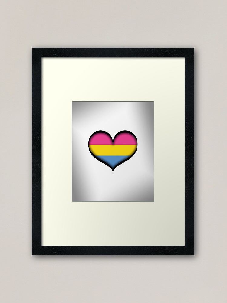 Alternate view of Pansexual Heart Framed Art Print