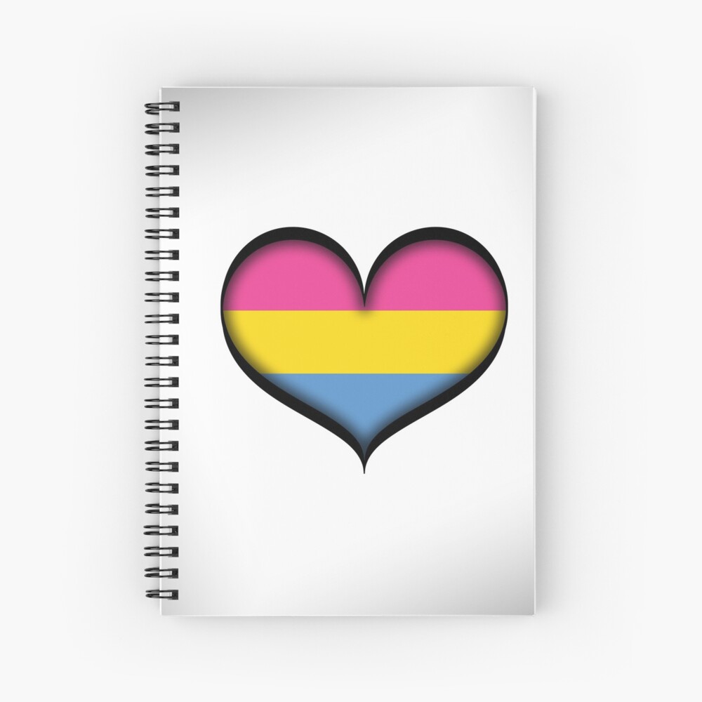 Pansexual Heart Spiral Notebook