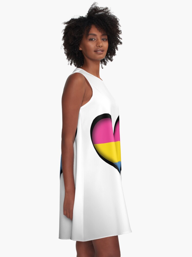 Alternate view of Pansexual Heart A-Line Dress