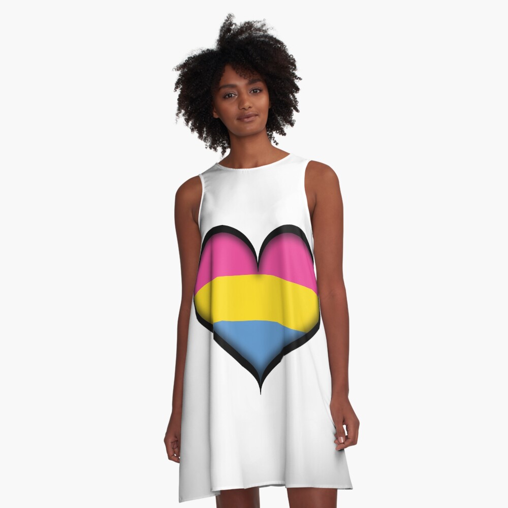 Pansexual Heart A-Line Dress