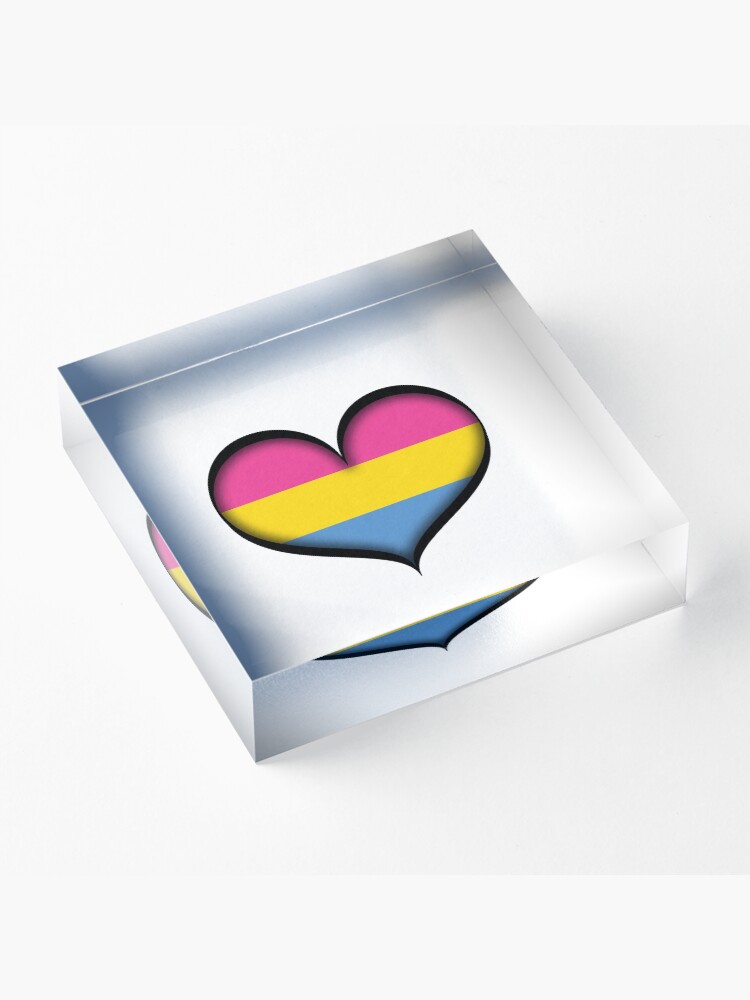 Alternate view of Pansexual Heart Acrylic Block