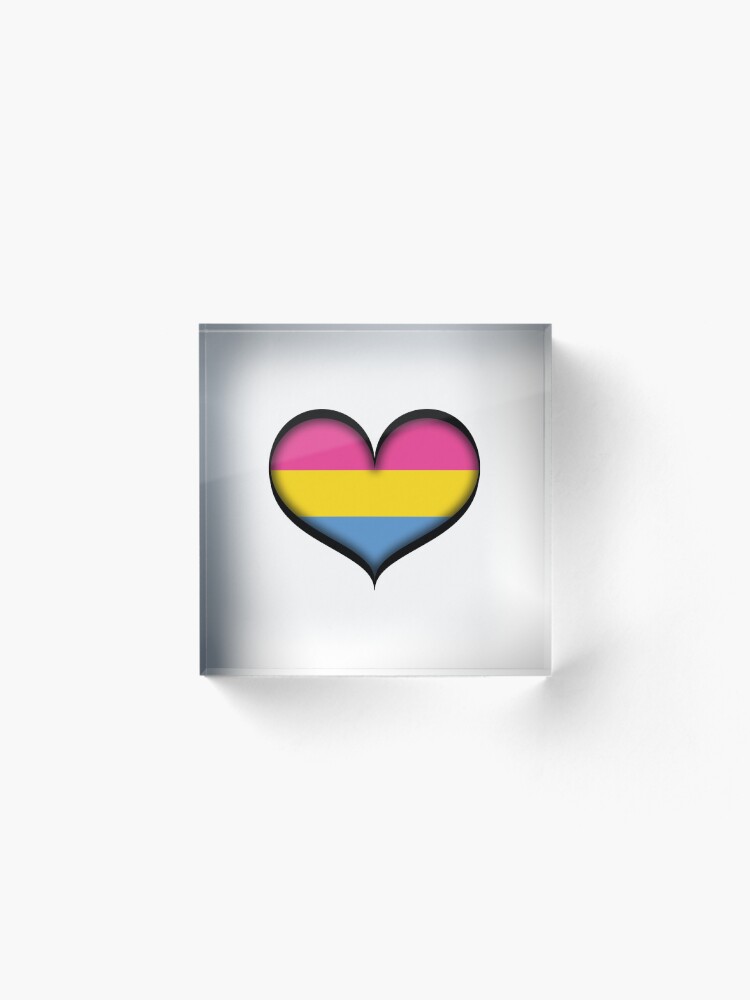 Alternate view of Pansexual Heart Acrylic Block