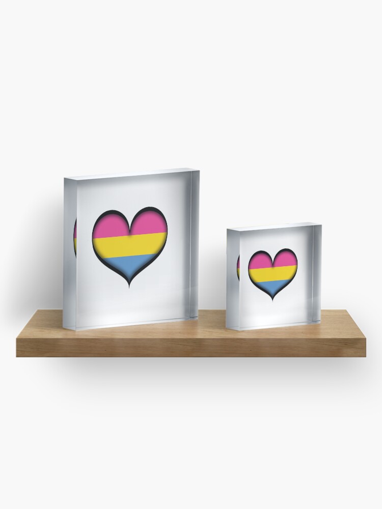 Alternate view of Pansexual Heart Acrylic Block