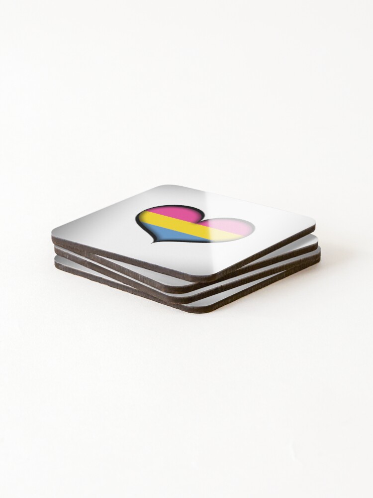 Alternate view of Pansexual Heart Coasters (Set of 4)
