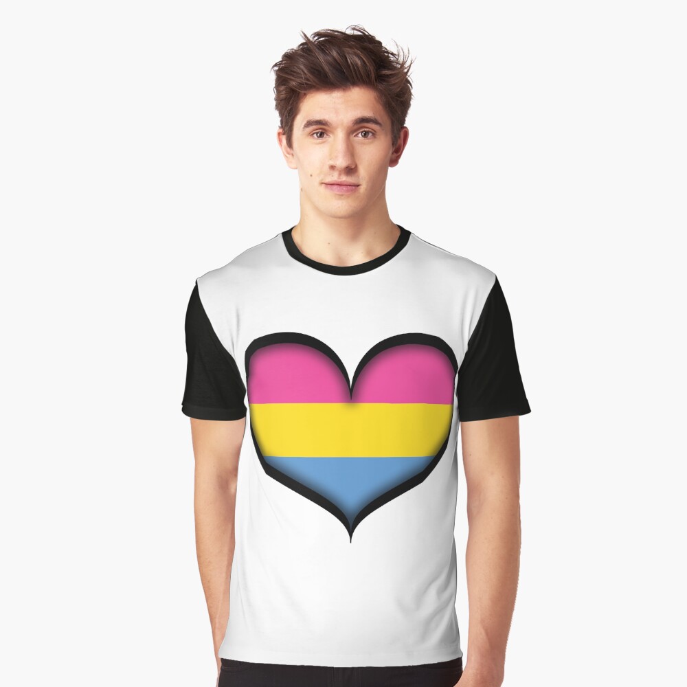 Pansexual Heart Graphic T-Shirt