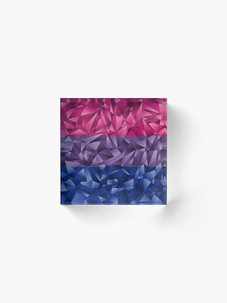 Alternate view of Abstract Bisexual Flag Acrylic Block