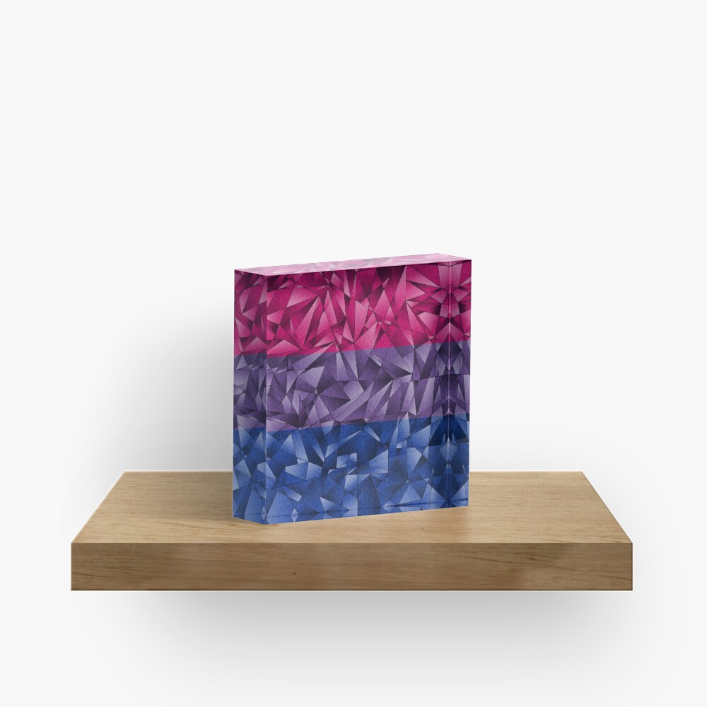 Abstract Bisexual Flag Acrylic Block