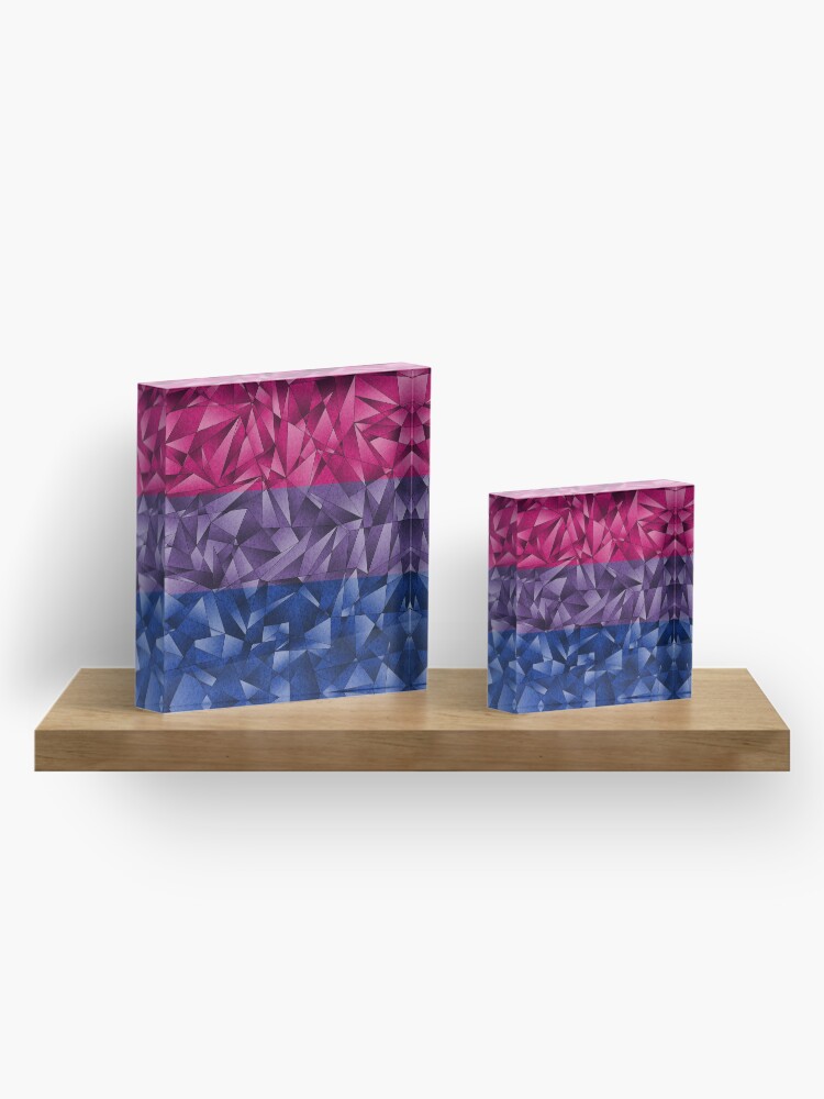 Alternate view of Abstract Bisexual Flag Acrylic Block