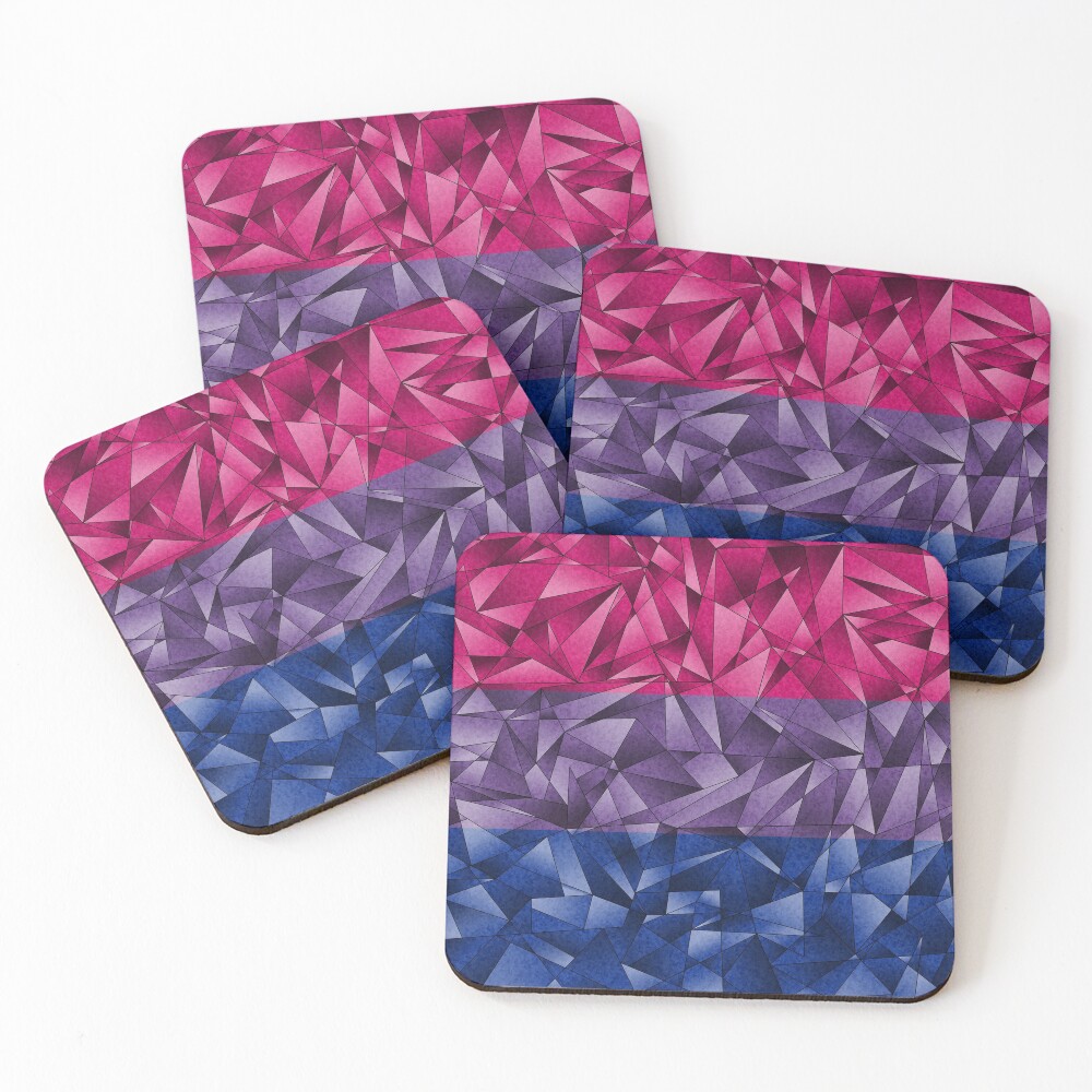 Abstract Bisexual Flag Coasters (Set of 4)