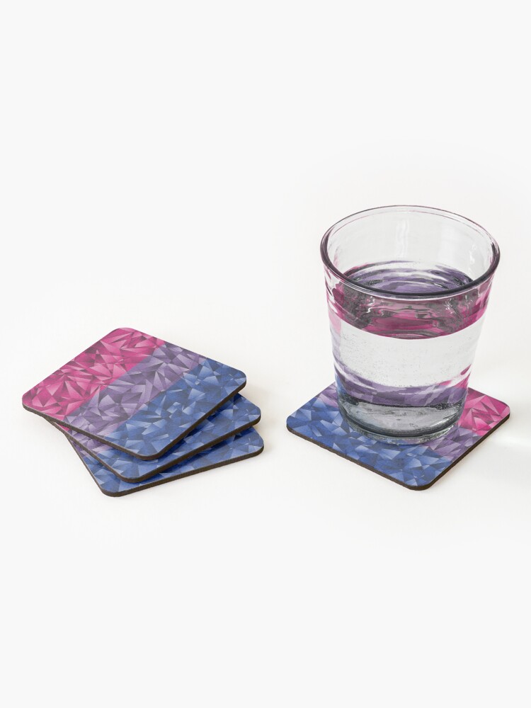Alternate view of Abstract Bisexual Flag Coasters (Set of 4)