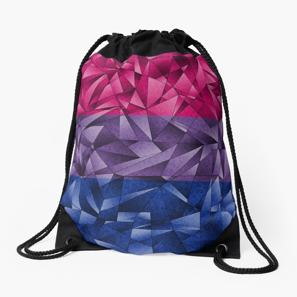Abstract Bisexual Flag Drawstring Bag