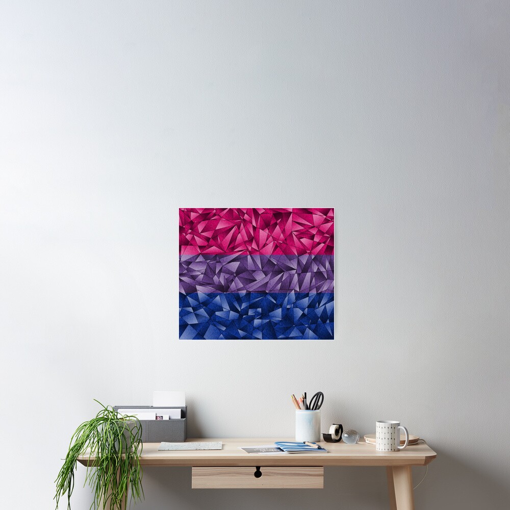 Abstract Bisexual Flag Poster