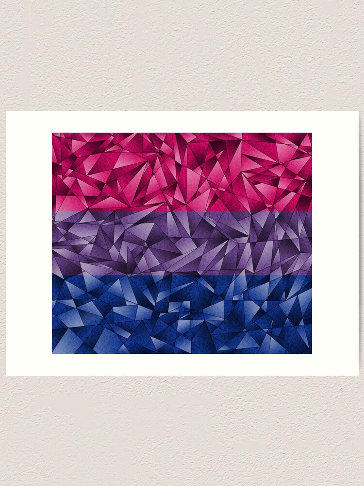 Alternate view of Abstract Bisexual Flag Art Print