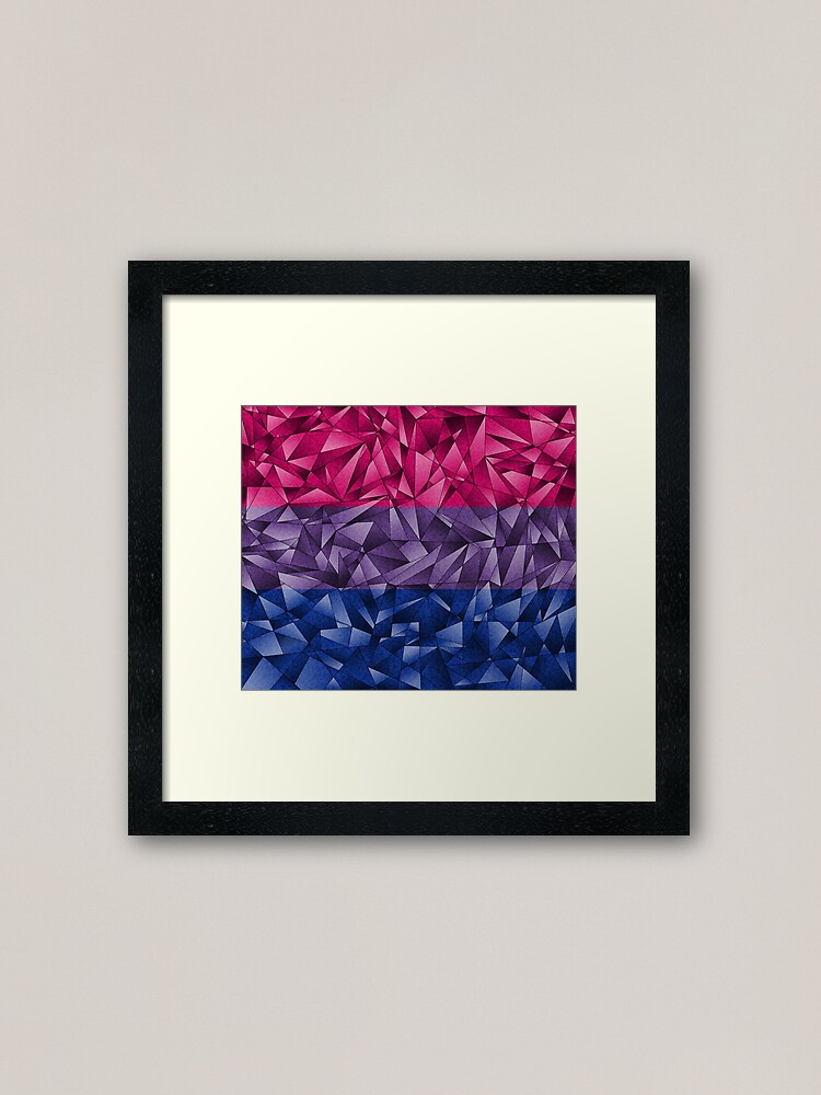 Alternate view of Abstract Bisexual Flag Framed Art Print
