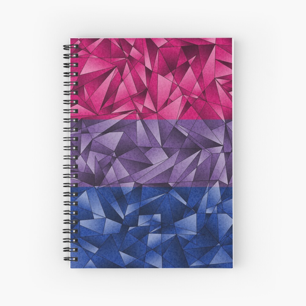 Abstract Bisexual Flag Spiral Notebook
