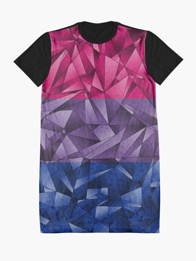 Alternate view of Abstract Bisexual Flag Graphic T-Shirt Dress