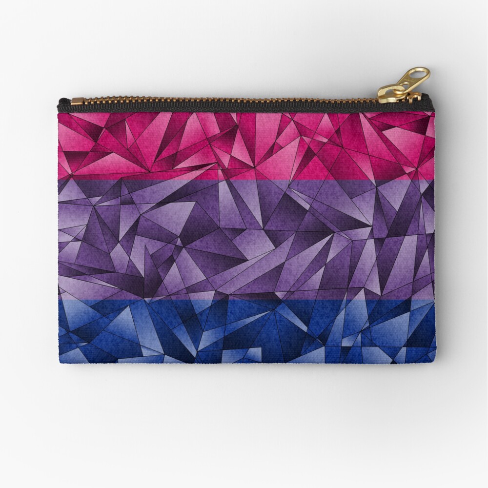 Abstract Bisexual Flag Zipper Pouch