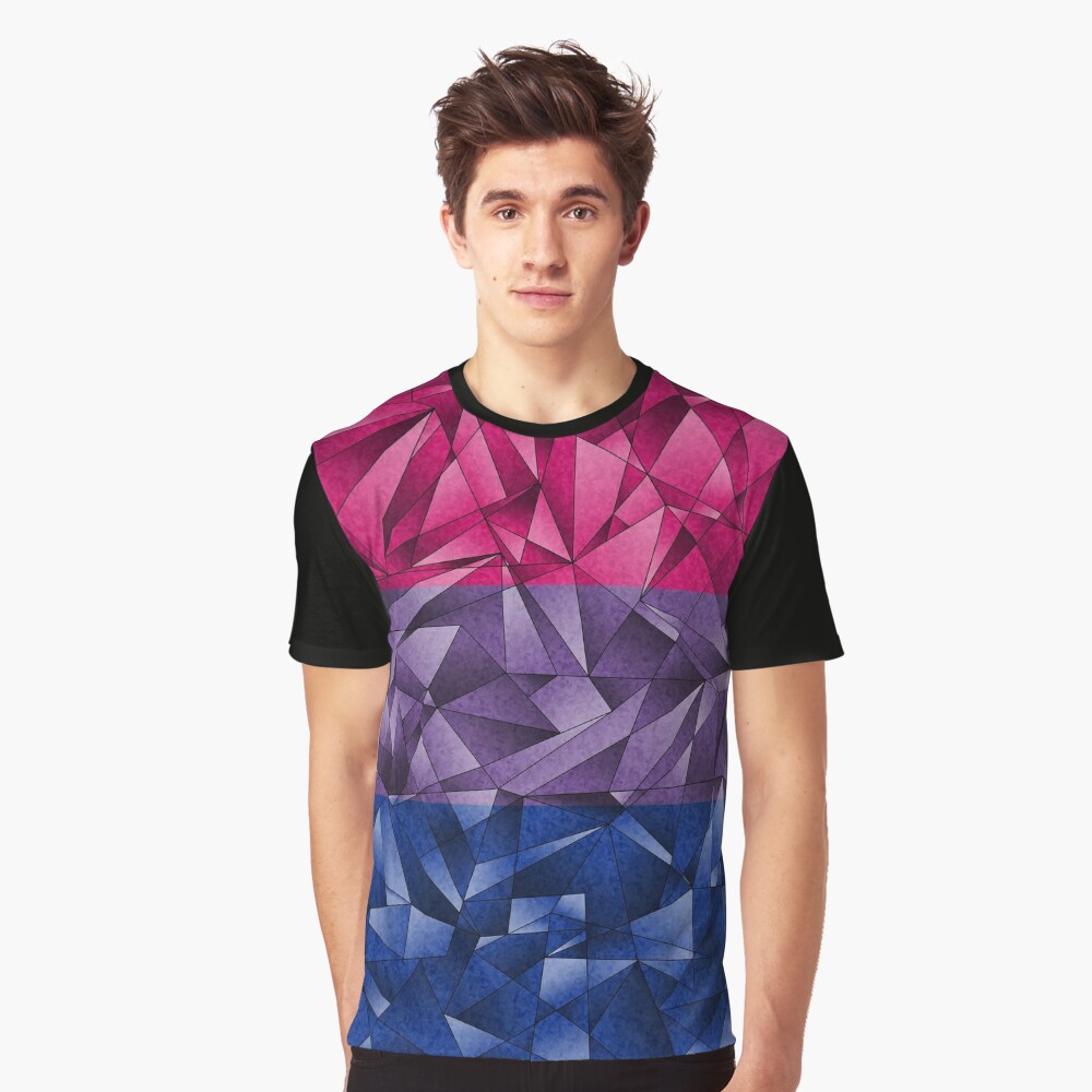 Abstract Bisexual Flag Graphic T-Shirt