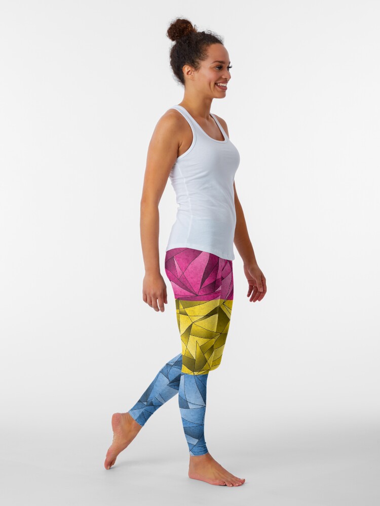 Alternate view of Abstract Pansexual Flag Leggings