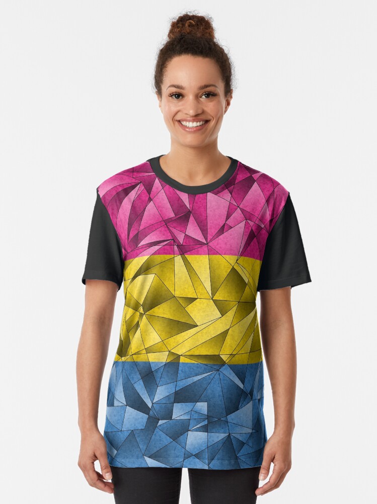 Alternate view of Abstract Pansexual Flag Graphic T-Shirt