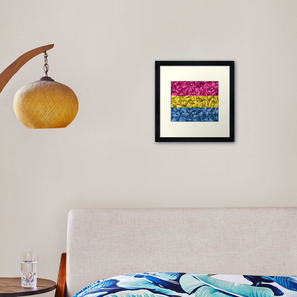Abstract Pansexual Flag Framed Art Print