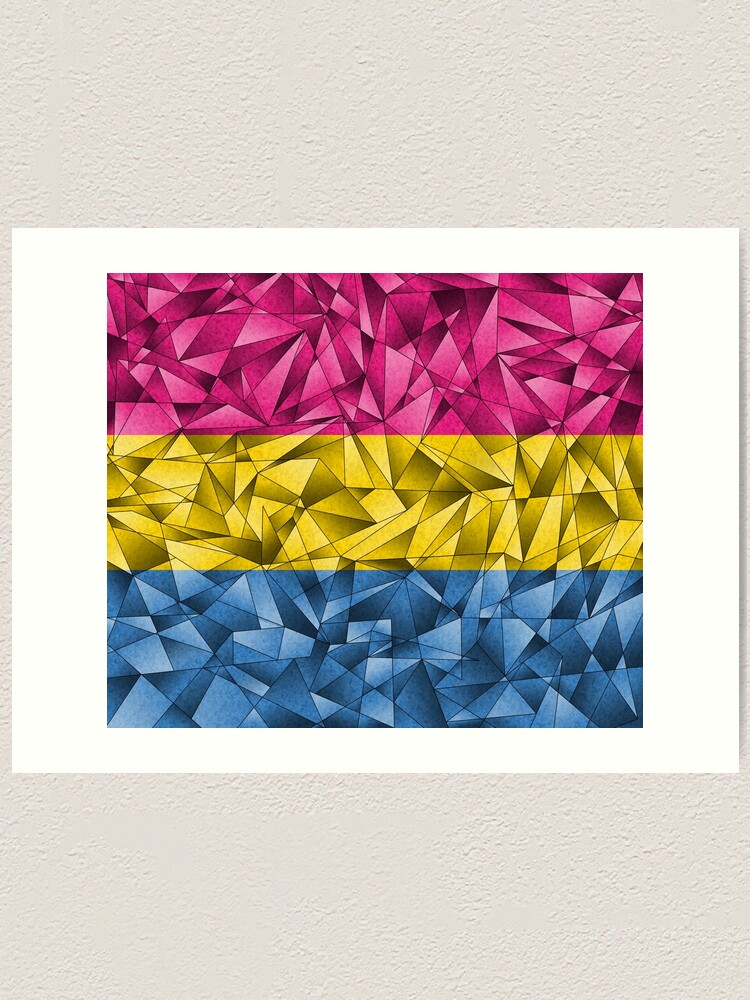 Alternate view of Abstract Pansexual Flag Art Print