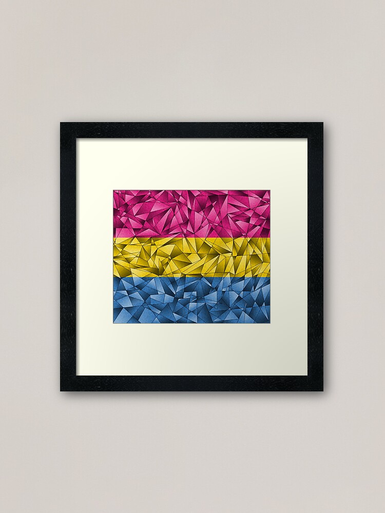 Alternate view of Abstract Pansexual Flag Framed Art Print
