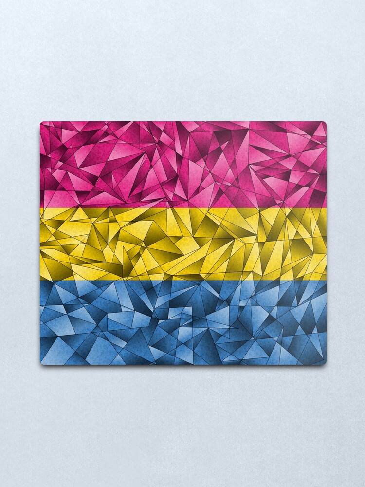Alternate view of Abstract Pansexual Flag Metal Print