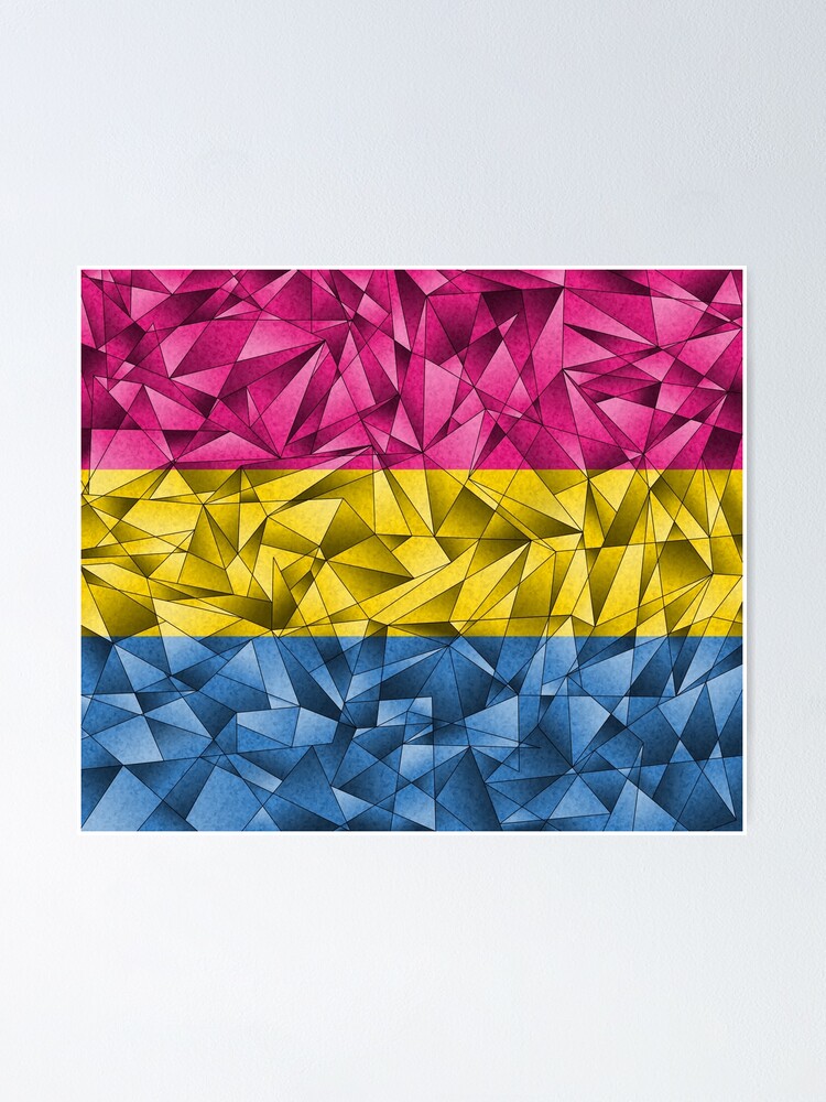 Alternate view of Abstract Pansexual Flag Poster