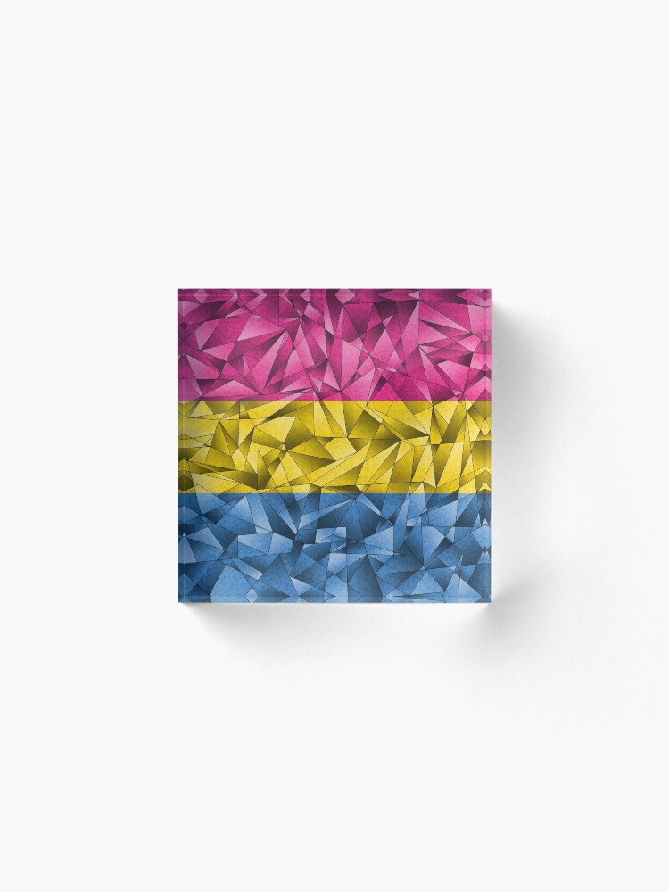 Alternate view of Abstract Pansexual Flag Acrylic Block