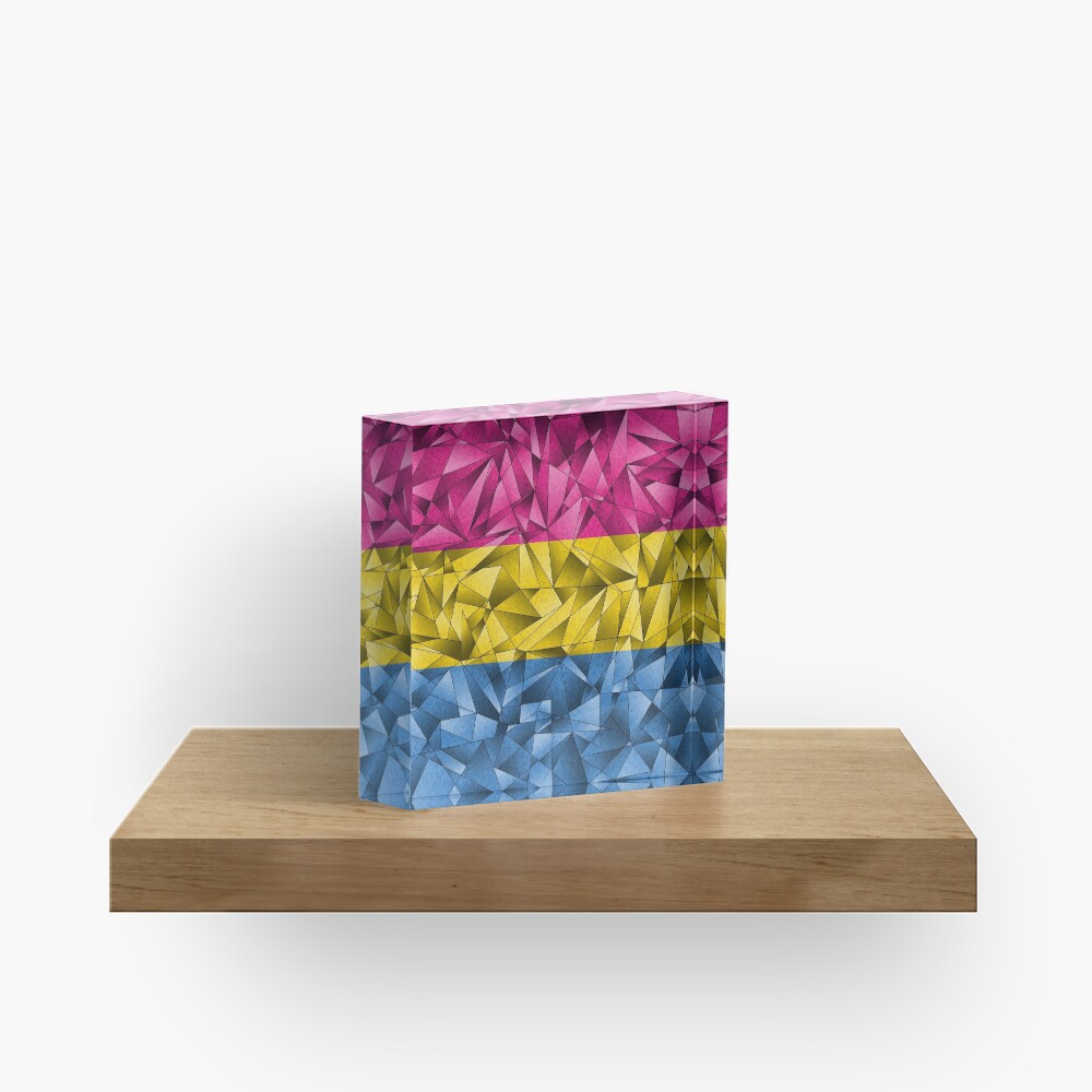 Abstract Pansexual Flag Acrylic Block