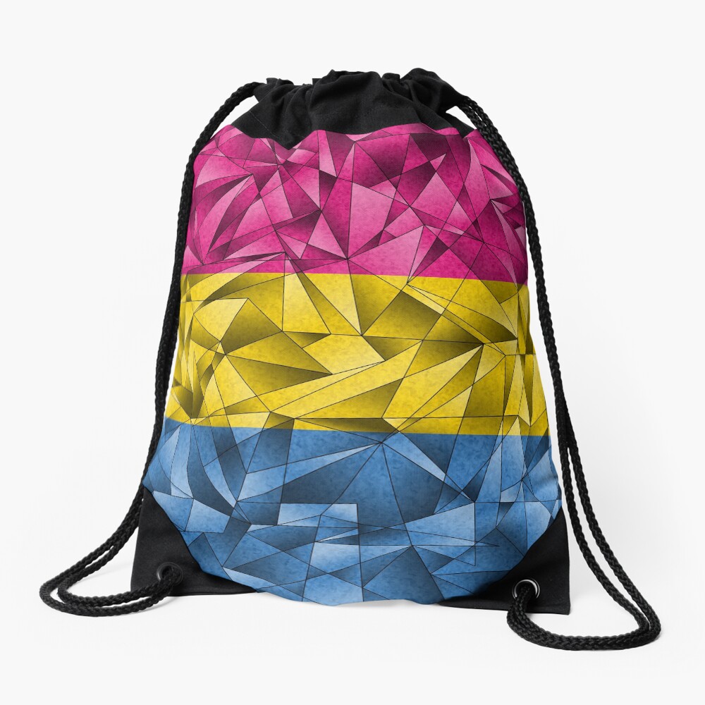 Abstract Pansexual Flag Drawstring Bag