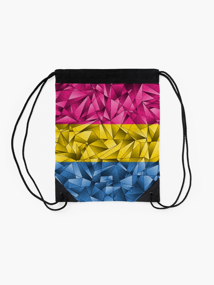 Alternate view of Abstract Pansexual Flag Drawstring Bag
