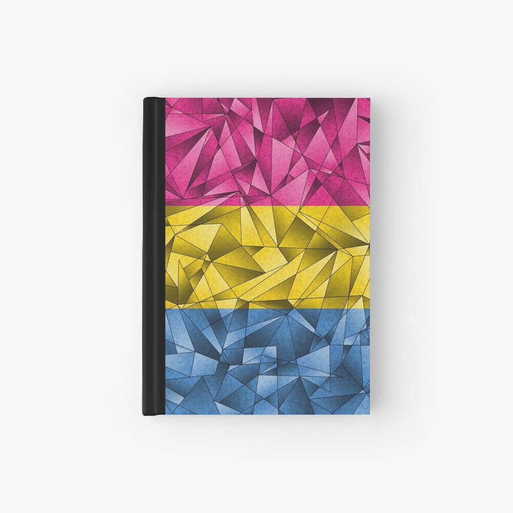 Abstract Pansexual Flag Hardcover Journal