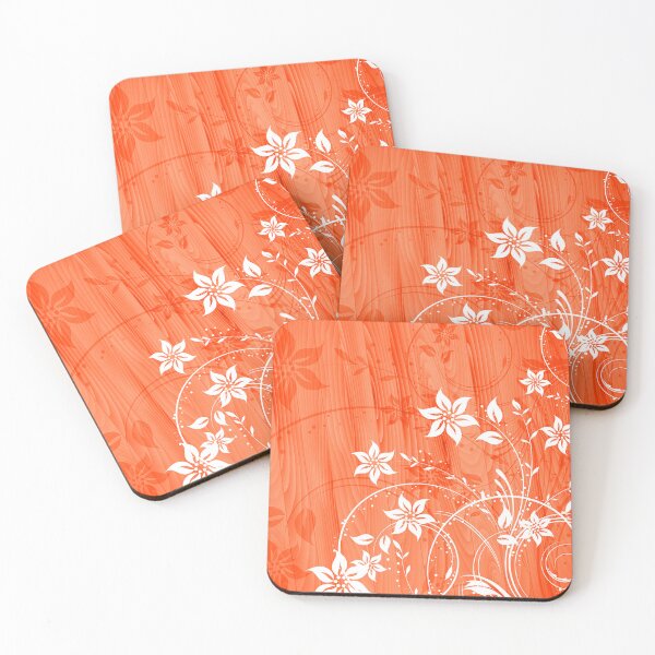 Item preview, Elegant Floral Art - White Orange  designed and sold by Tshirtstory.